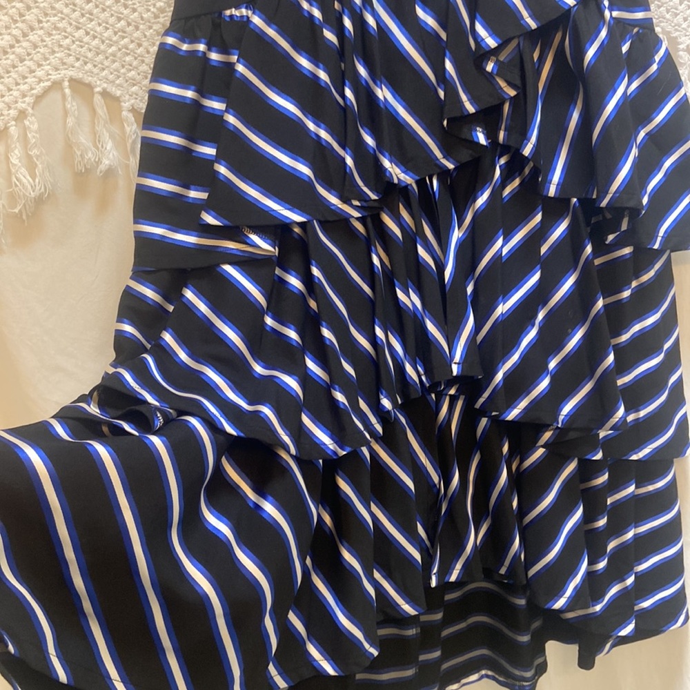 Maeve Ruffle Stripe Skirt from Anthropologie M